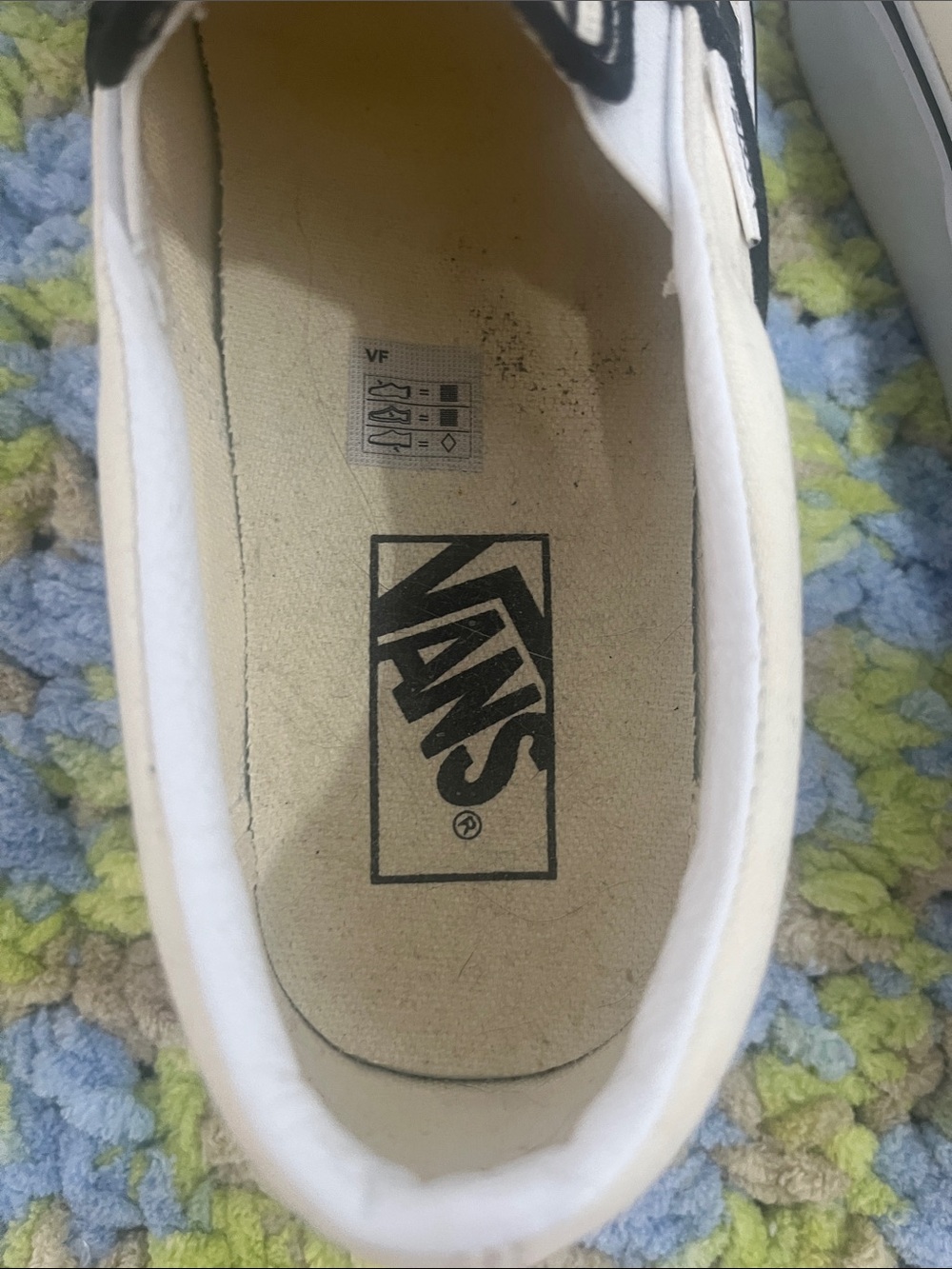Vans women’s Slip-On Checkerboard Sneakers - Black & White - Picture 7 of 8